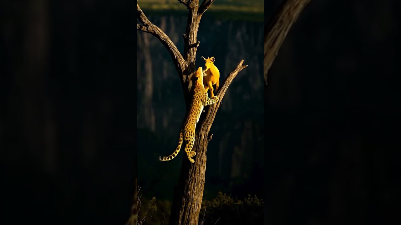 Life Leopard🙏Goat Ep148 #shortsvideo #goat #leopardadventure #viralvideo #leopard #WildlifeTech 🚀🐾