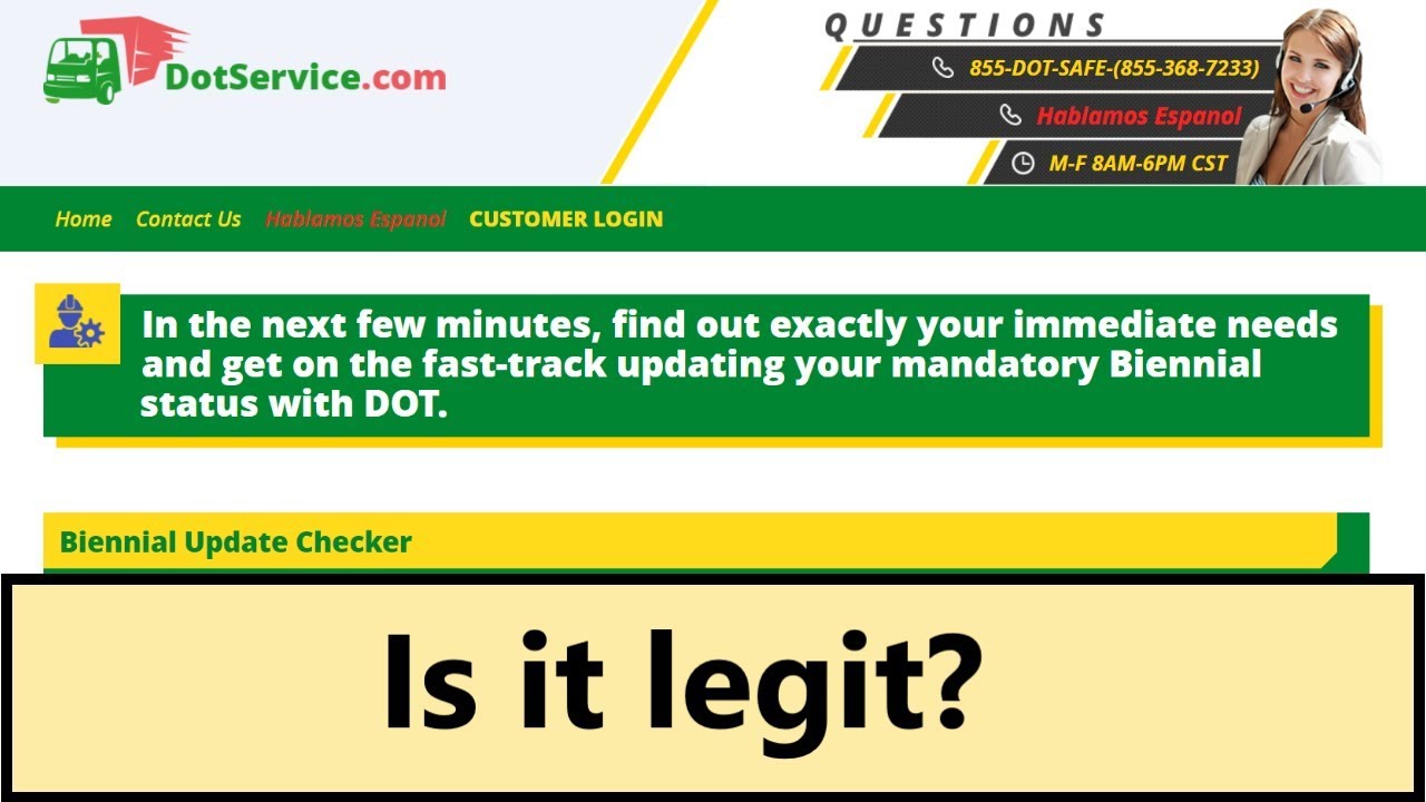Dotservice.com - is it scam or legit service for Biennial Update? My review