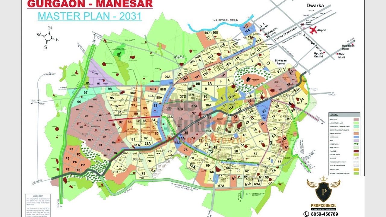 Gurgaon Map Explanation