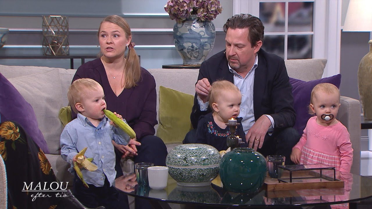 Trillingfamiljen Kyllönen: ”Vi var rädda att vi skulle blanda ihop dem” - Malou Efter tio (TV4)