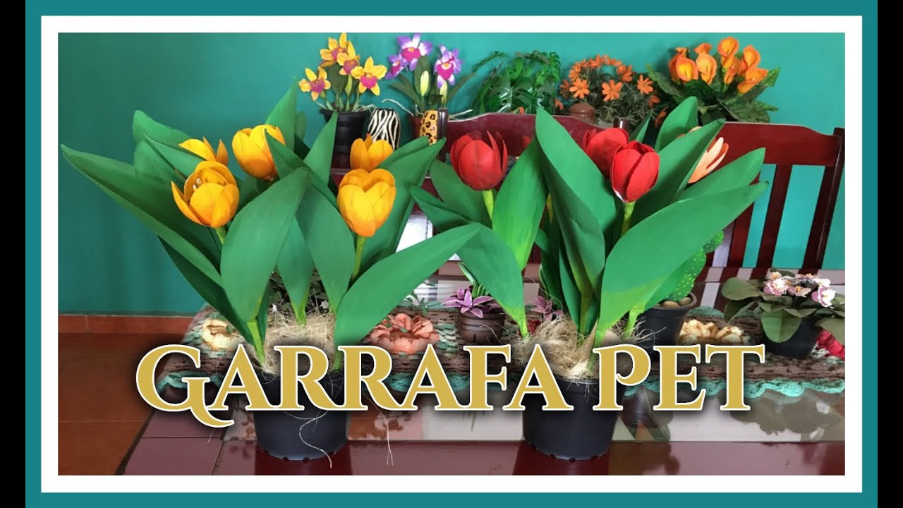 TULIPA DE GARRAFA PET 🌷