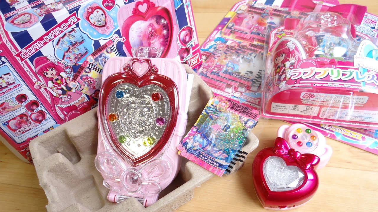 新番組ハピネスチャージプリキュア! ハピネス変身プリチェンミラー & ラブプリブレス【開封レビュー】キュアラブリー&キュアプリンセスに変身！プリカード6枚付属