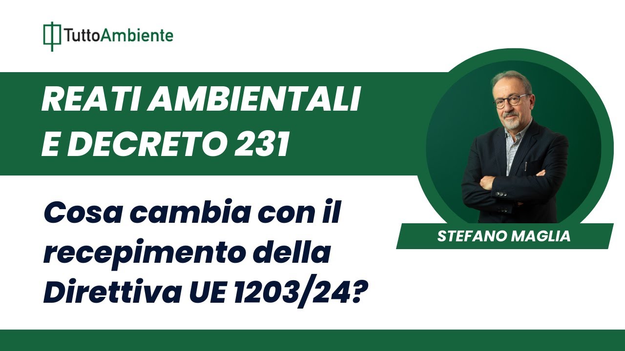 Reati ambientali e Decreto 231: cosa cambia con il recepimento della Direttiva UE 1203/24?