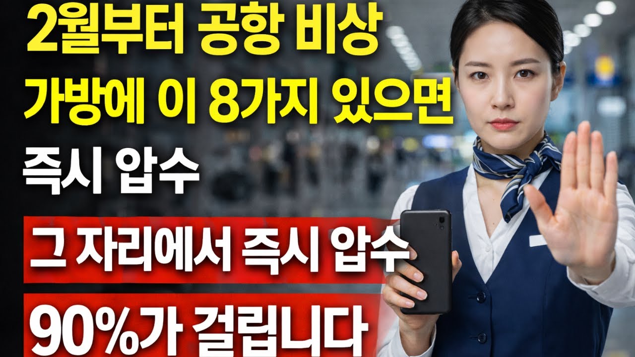 2월부터 공항 비상경고⚠️ 가방에 이 8가지 있으면 즉시 압수 + 거액 벌금｜90%가 걸립니다