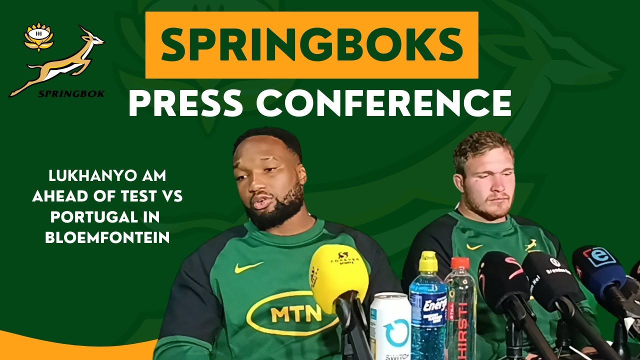 SPRINGBOKS:  Lukhanyo Am press conference ahead of Portugal test
