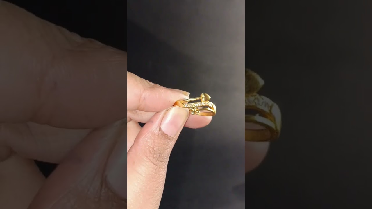 combo of 6 AD Adjustable rings for women and girls brass diamond gold plated Ring 💍 