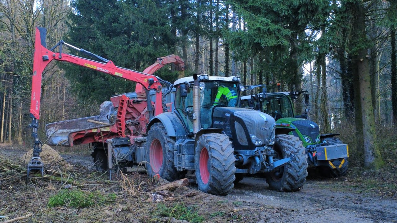 Holzhäckseln mit Fendt 936 Vario #fendt #farming #landwirtschaft 