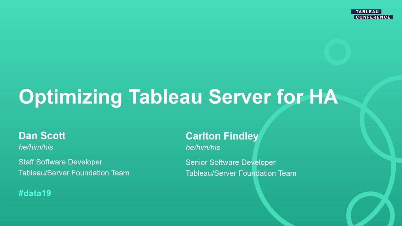 Optimizing Tableau Server for High Availability