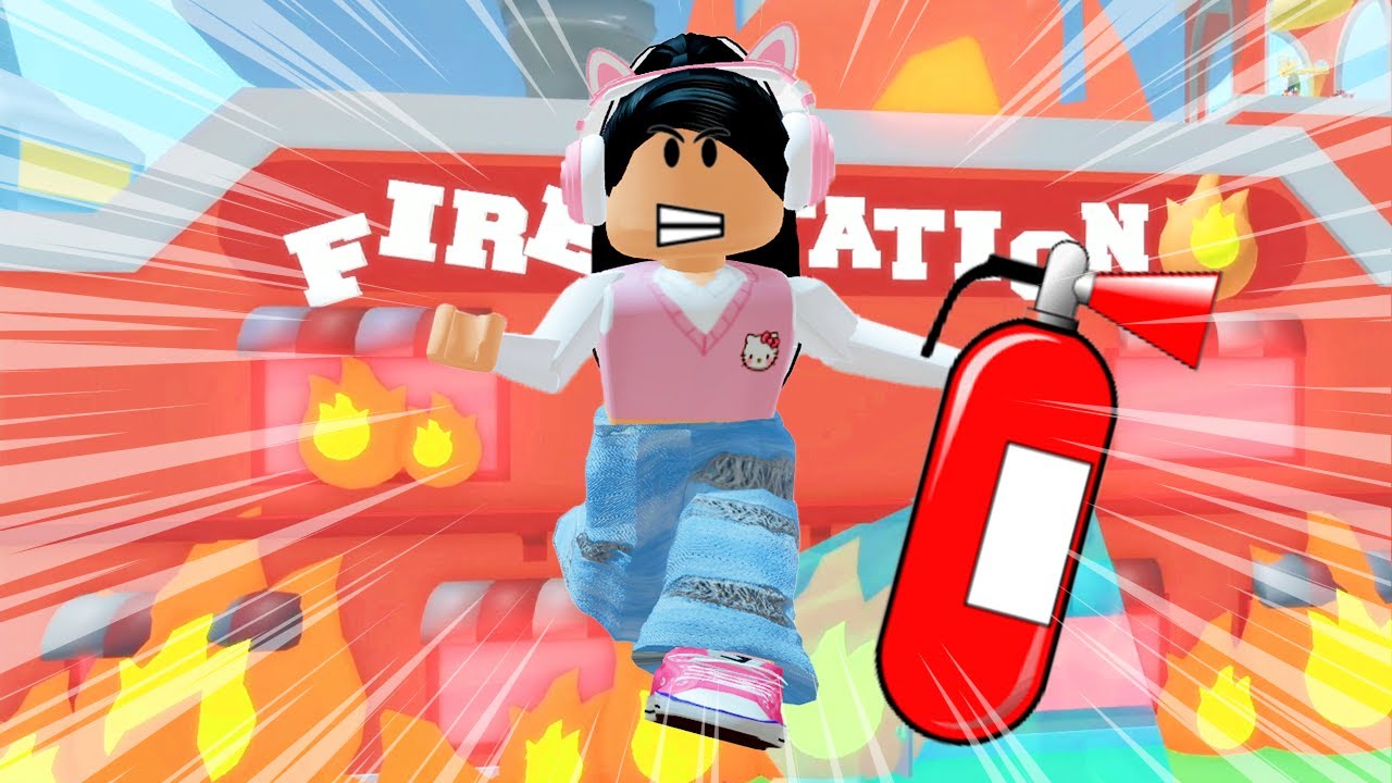Virei BOMBEIRA No Roblox Escape The Fire Station Obby