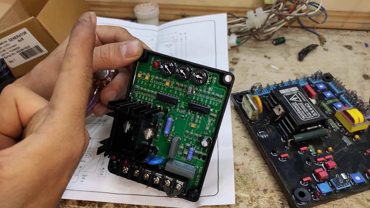 كيفية ربط كارت منظم الجهد للمولدات   AVR 12A