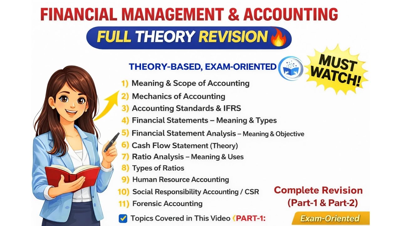Financial Management & Accounting 📘 | Complete Theory Revision (Part-1 & Part-2)