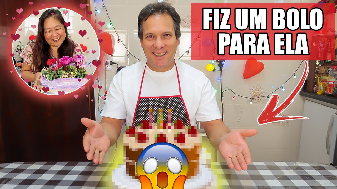 TENTEI FAZER UM BOLO DE DIA DOS NAMORADOS PARA MINHA ESPOSA (CAKE CHALLENGE) | TIA DO JOINHA