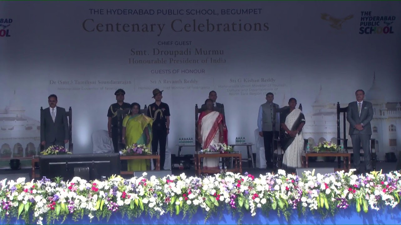President Droupadi Murmu graces the centennial celebrations of the Hyderabad Public School Society