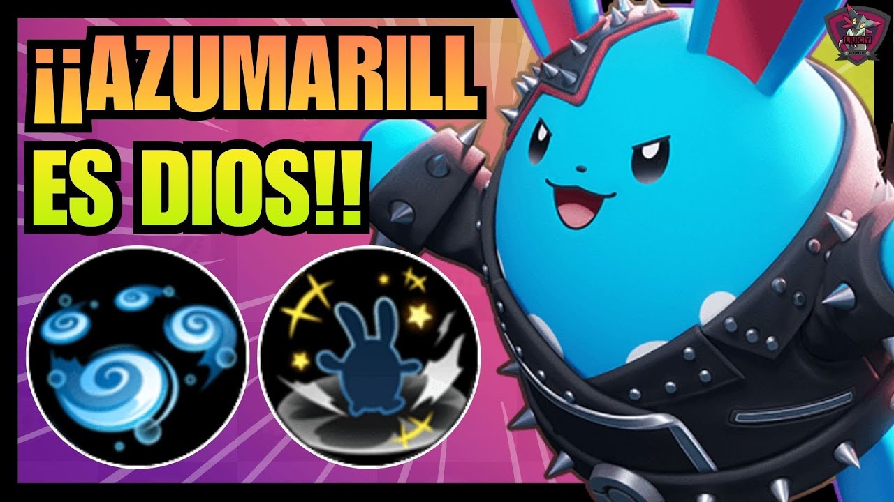 AZUMARILL ES DIOS🥵MEJORES OBJETOS Y MEDALLAS⭐BUILD AZUMARILL POKEMON UNITE