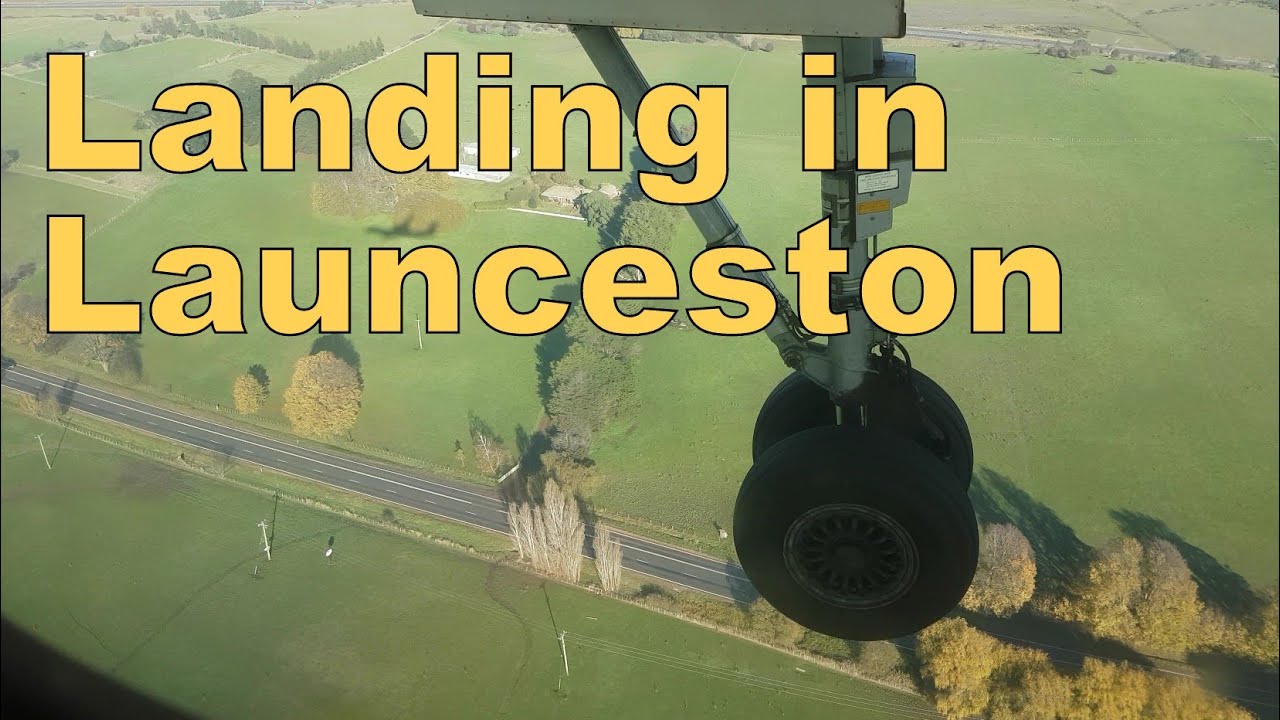 QantasLink Dash 8 Q400, Approach & Landing at Launceston Airport (LST).