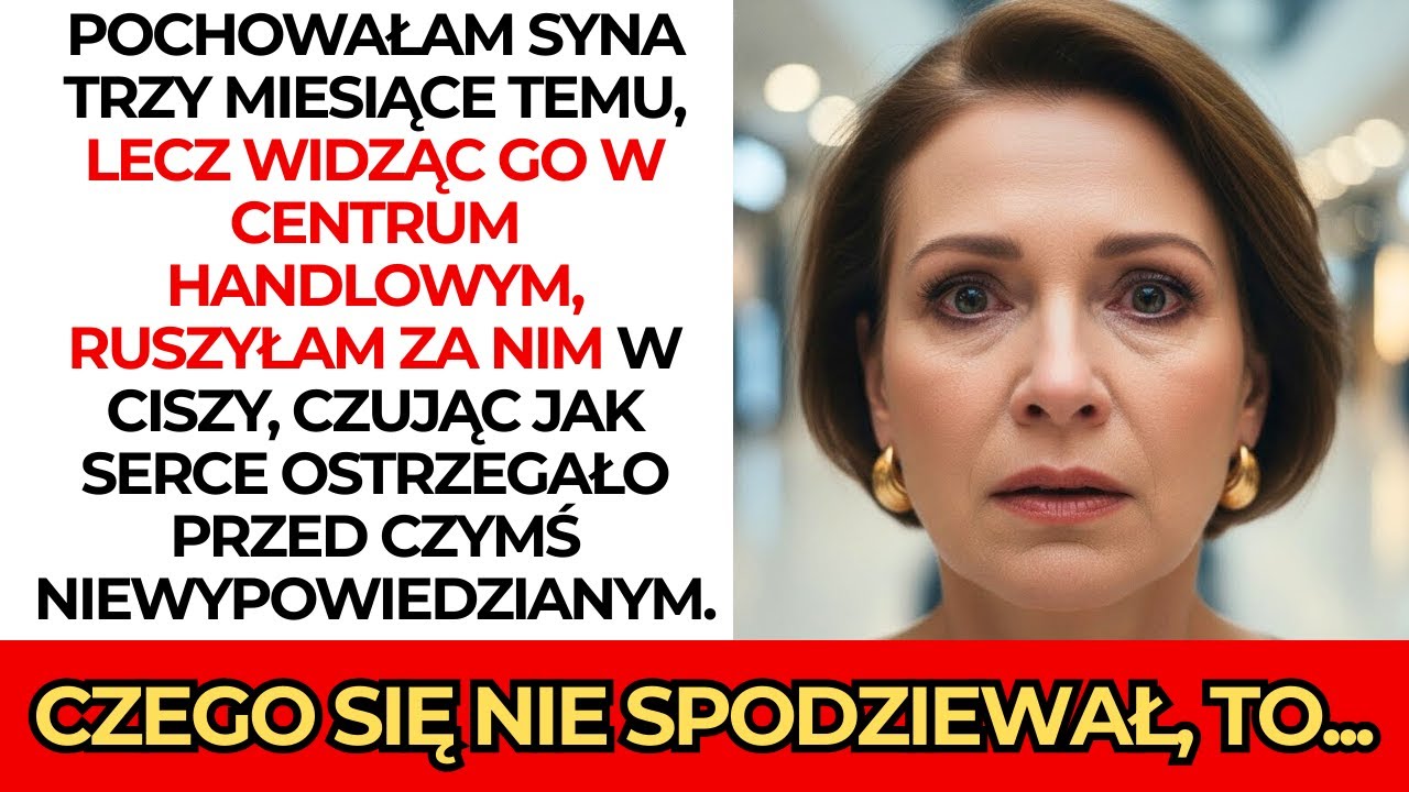 Pochowałam syna 3 mies. temu, lecz zobaczyłam go w centrum. Postanowiłam iść za nim… 👣😢