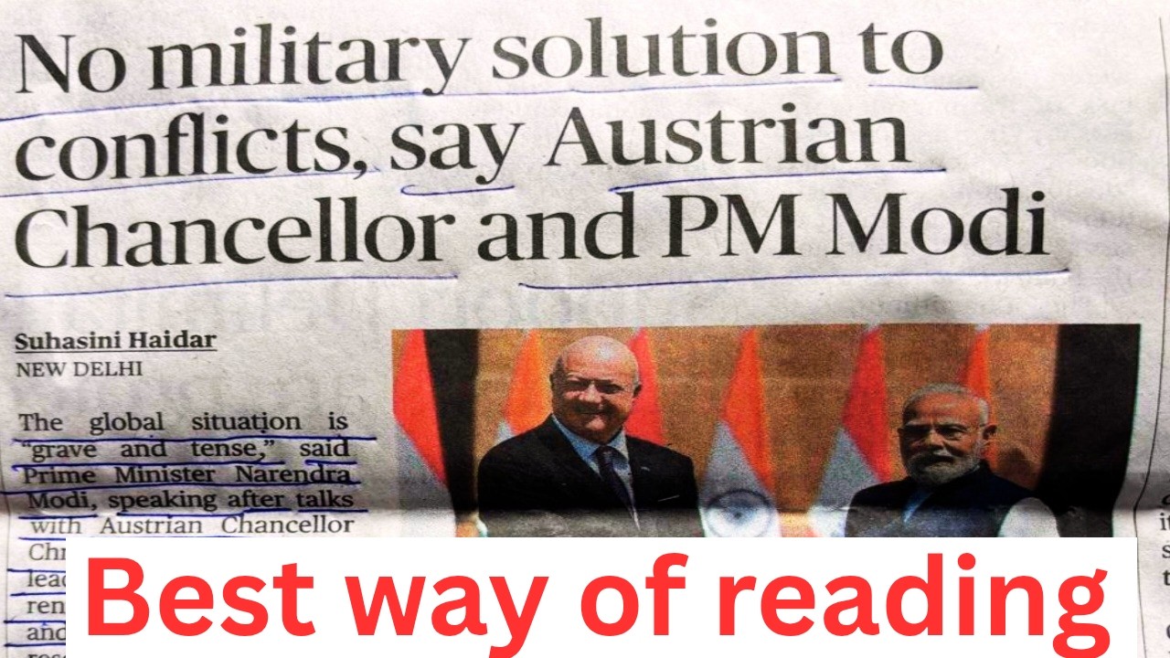 Best way of reading / How to read English Newspaper / The Hindu Newspaper Reading