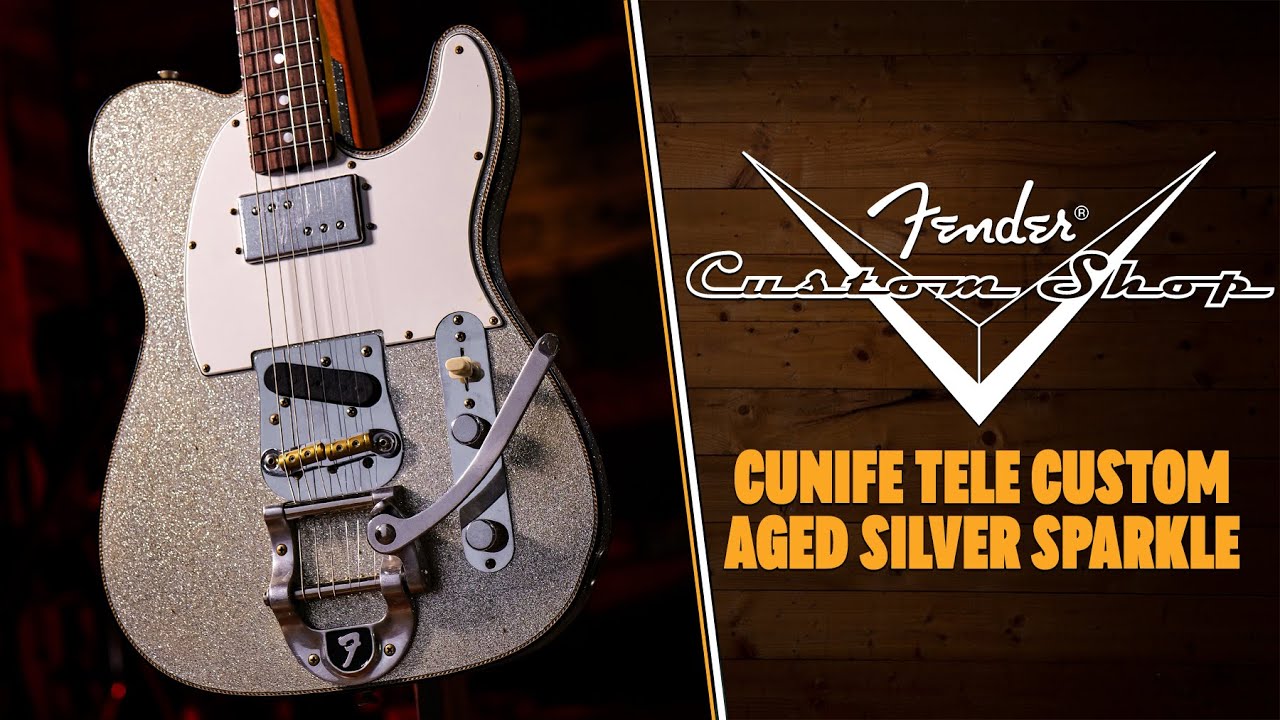 Fender Custom Shop Limited CuNiFe Tele Custom | Journeyman Relic Aged Silver Sparkle