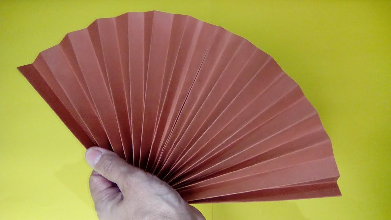 Como fazer um leque de papel muito fácil [abanador e ventarola de papel e materiais recicláveis diy]
