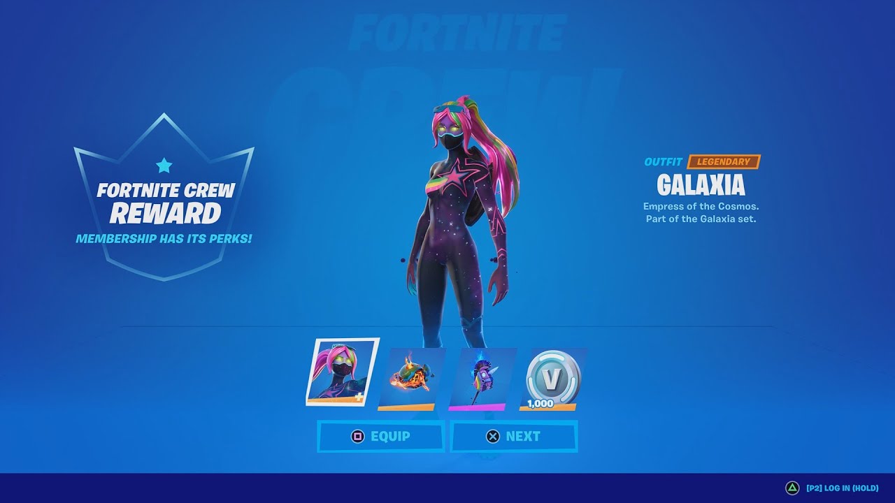 FORTNITE MONTHLY CREW PACK - Galaxia Skin Gameplay & Review (Buying Fortnite's Monthly Subscription)