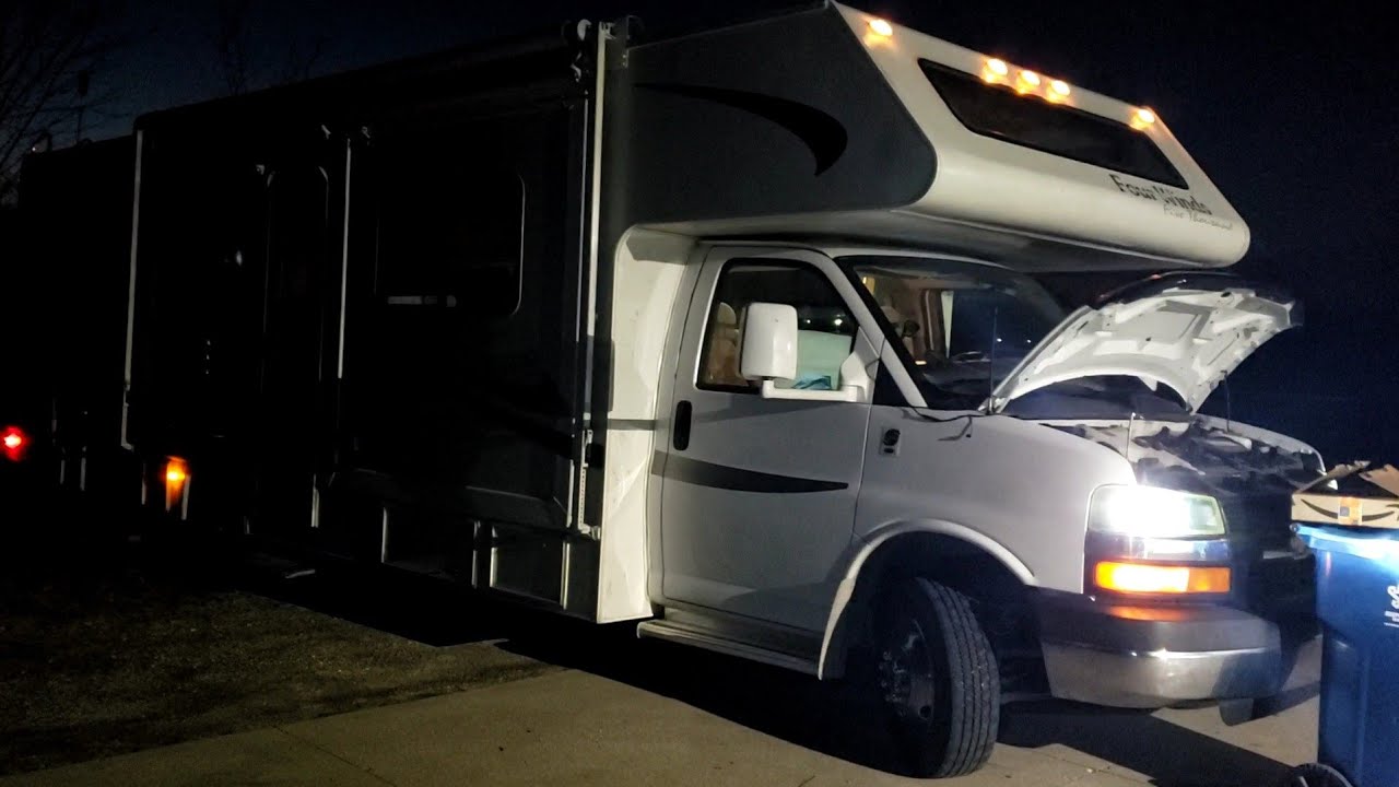 How to adjust the headlight beam pattern on your Chevy Express 3500 class C camper