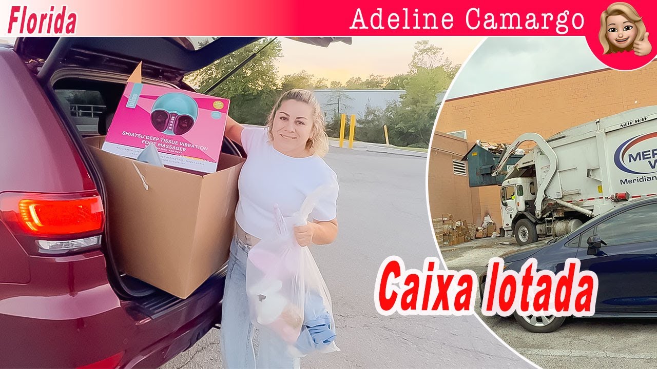 Encontrei uma caixa lotada nesse dumpster