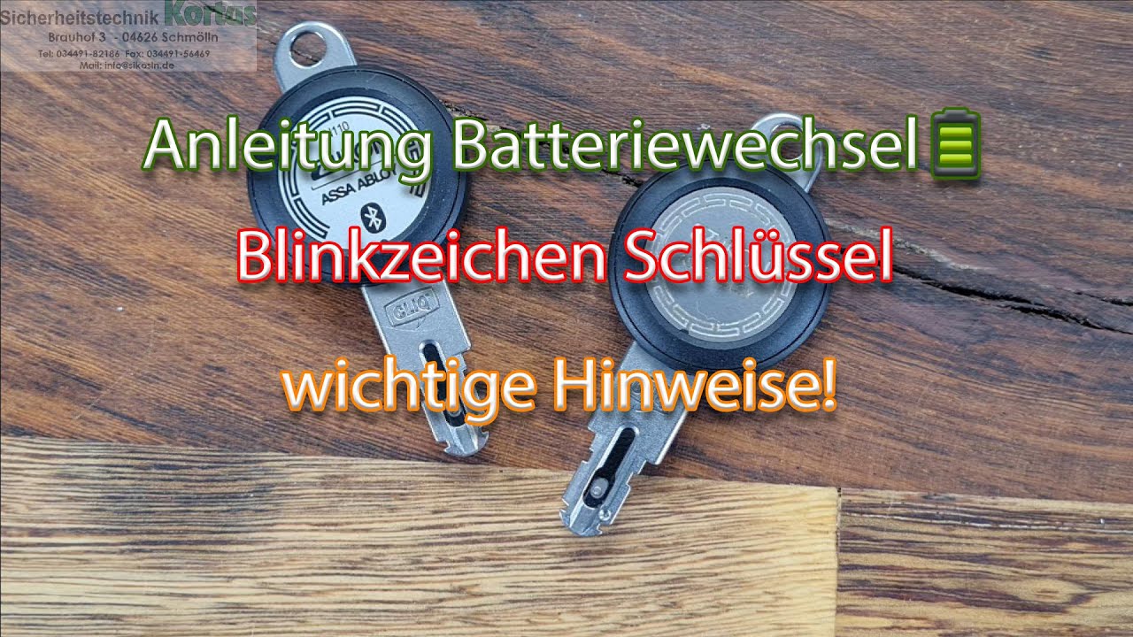 ⚠️ Ikon eCliq oder CliqGo | 🔋 Batteriewechsel und Blinkzeichen - Anleitung.