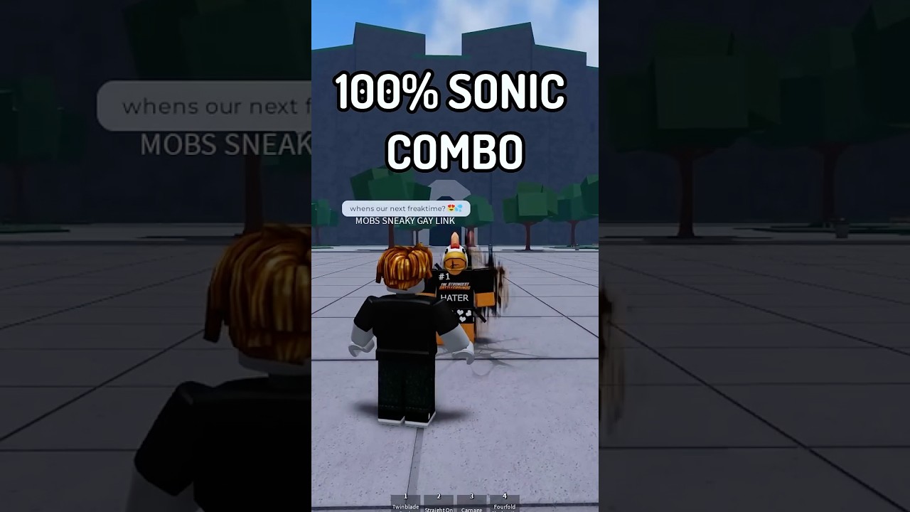EASY 100% SONIC COMBO! #roblox #tsb #thestrongestbattlegrounds #combo