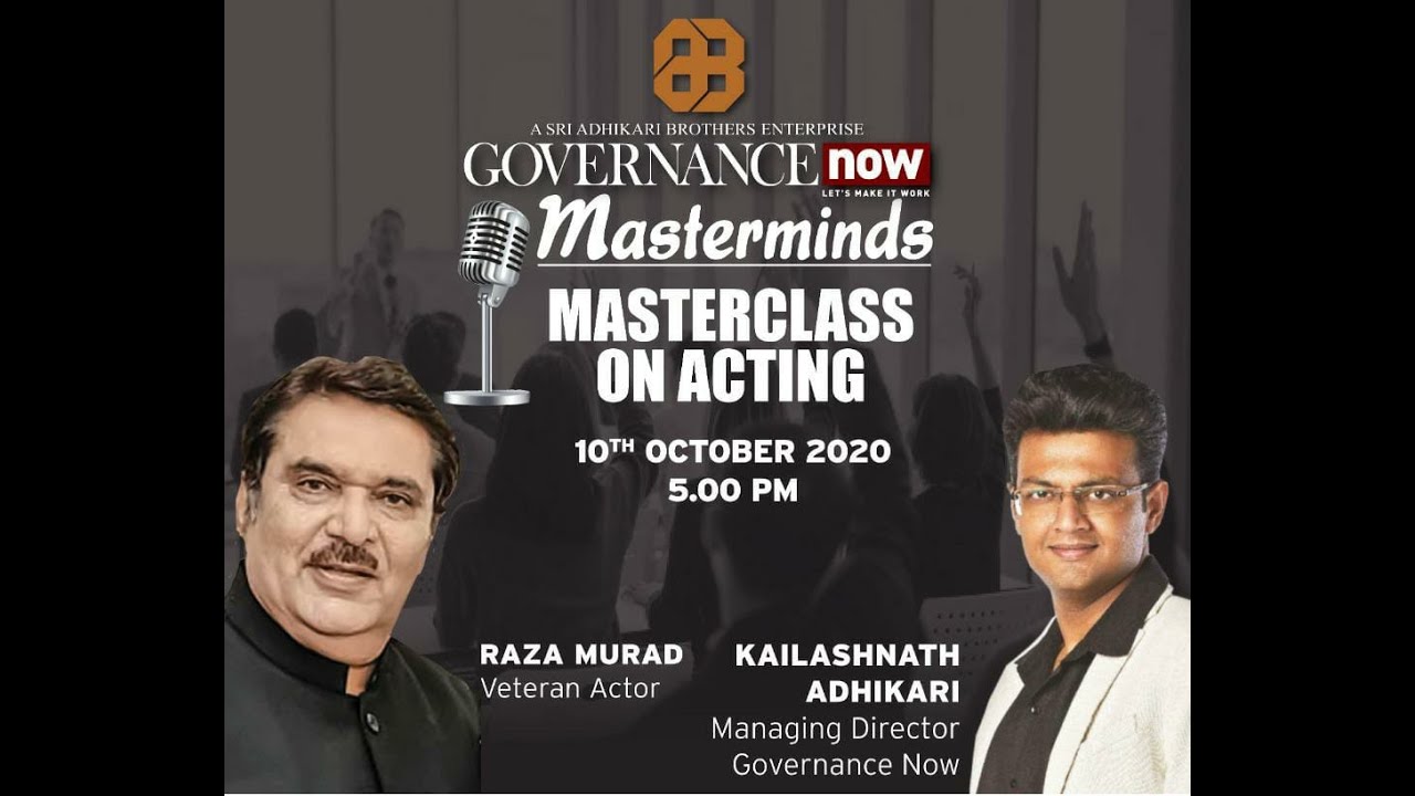Masterminds: Masterclass on Acting with Raza Murad, Veteran Actor