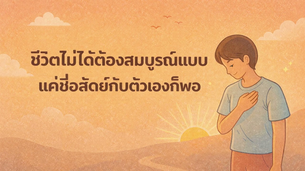 ชีวิตไม่จำเป็นต้องสมบูรณ์แบบแค่ซื่อสัตย์กับตัวเองก็พอ