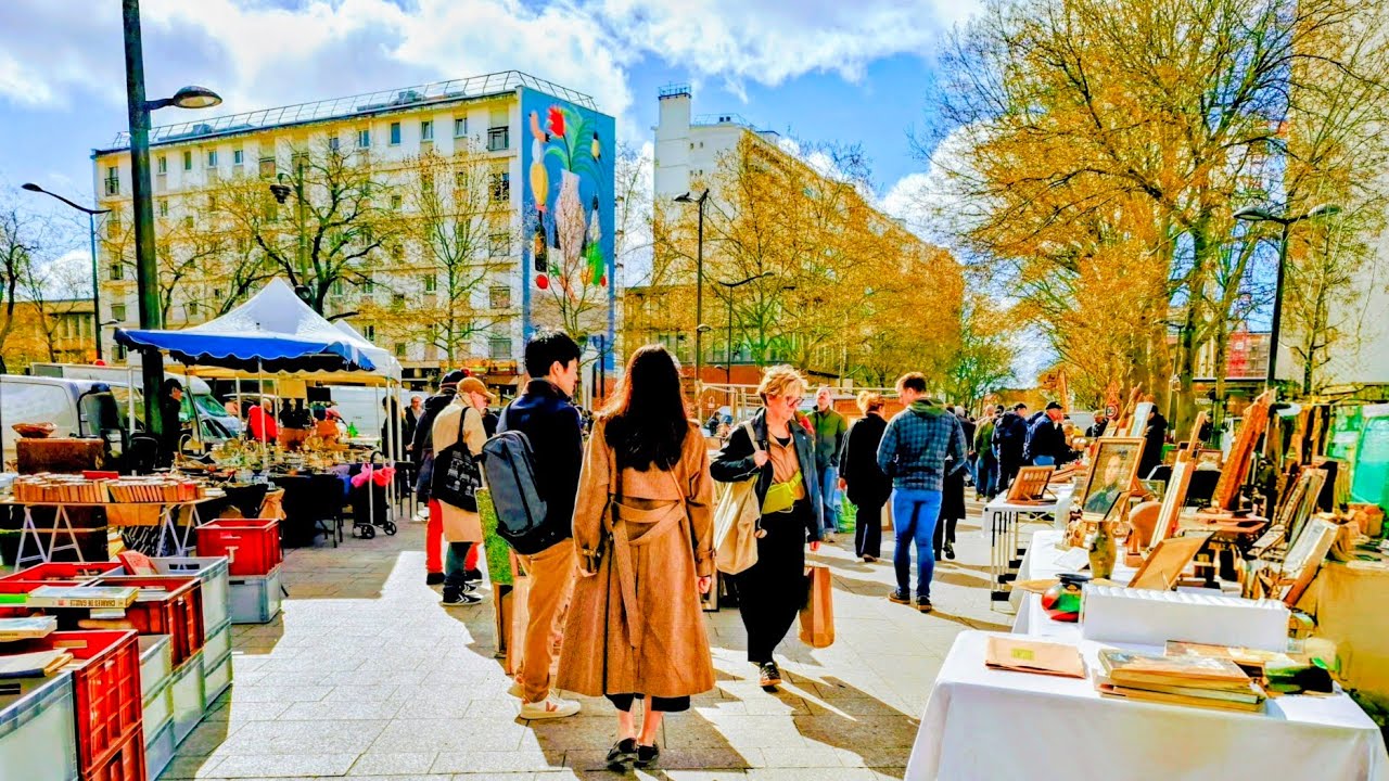 Paris France🇨🇵GRAND BROCANTE🏺Marchés AUX Puces🛍FLEA MARKET🪞Antiquités old Things🖼Vide-greniers 4KHDR