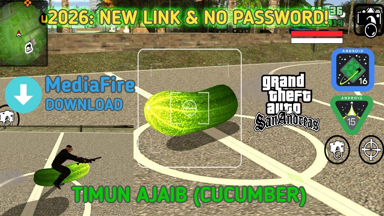 GTA San Andreas Android: Cucumber Vehicle Mod (no lag)