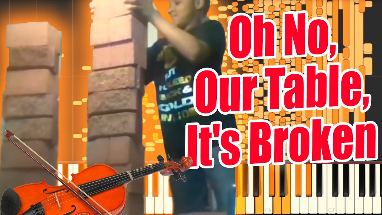 Oh No, Our Table It's Broken but it's Violin MIDI (Auditory Illusion) | Table is Broken Violin sound