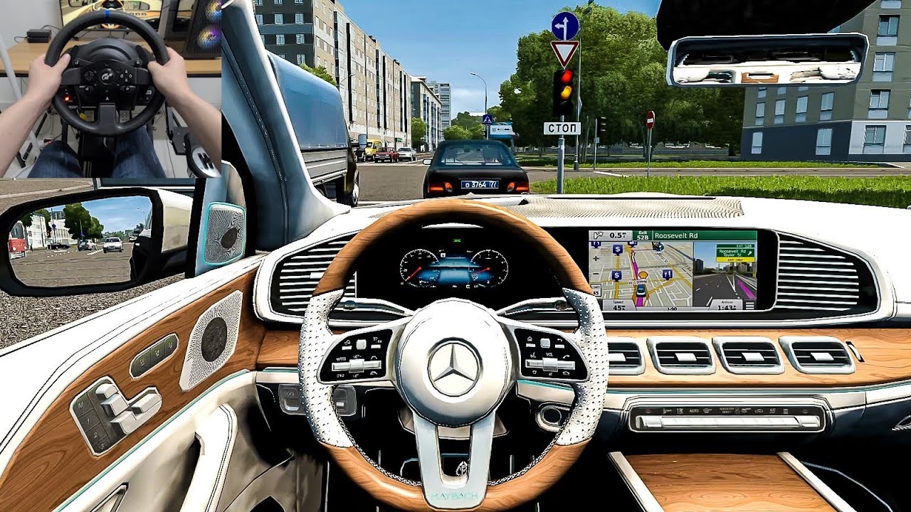 City Car Driving - 2022 Mercedes Maybach GLS 600 [Steering Wheel Gameplay]