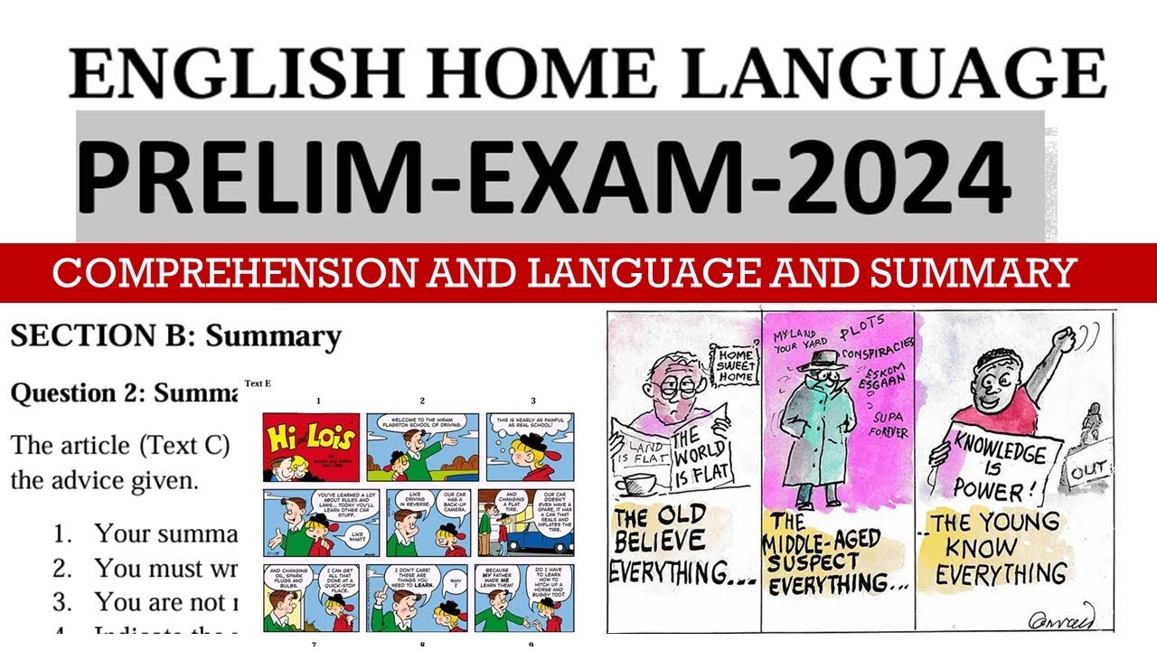ENGLISH HOME LANGAUGE  PAPER 1 GRADE 12 PRELIMINARY EXAMS 2024-THUNDEREDUC
