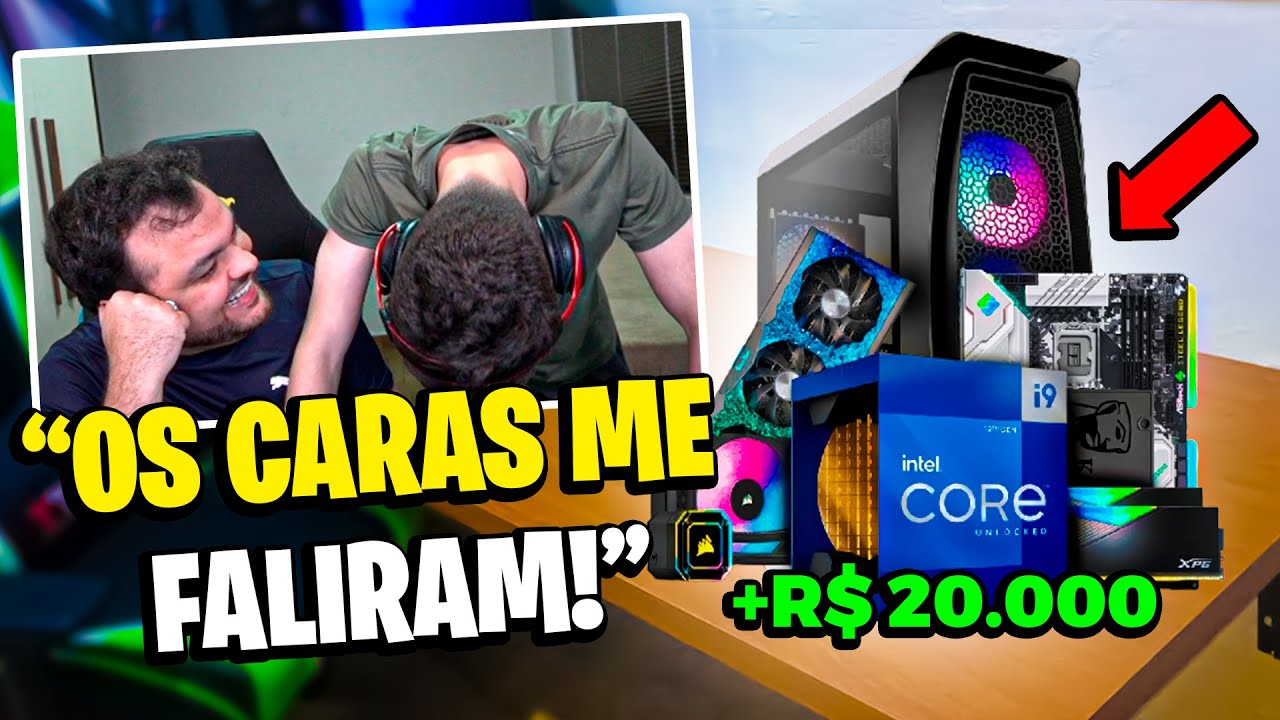 SUETAM FALIU montando PC GAMER pra seus INSCRITOS!