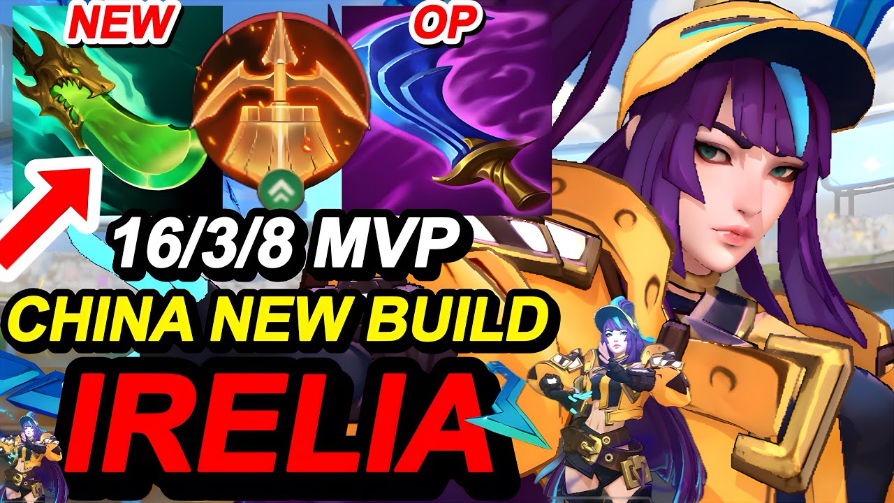 Wild Rift China Irelia Top - New Season Rank Gameplay - Build Rune - Soul Fighter Irelia Skin