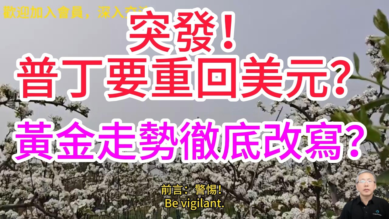 普丁“重回美元”是陷阱還是機遇？俄羅斯去美元化12年，為何突然回頭抱美元？2026年黄金投資邏輯變了？Is Putin's 
