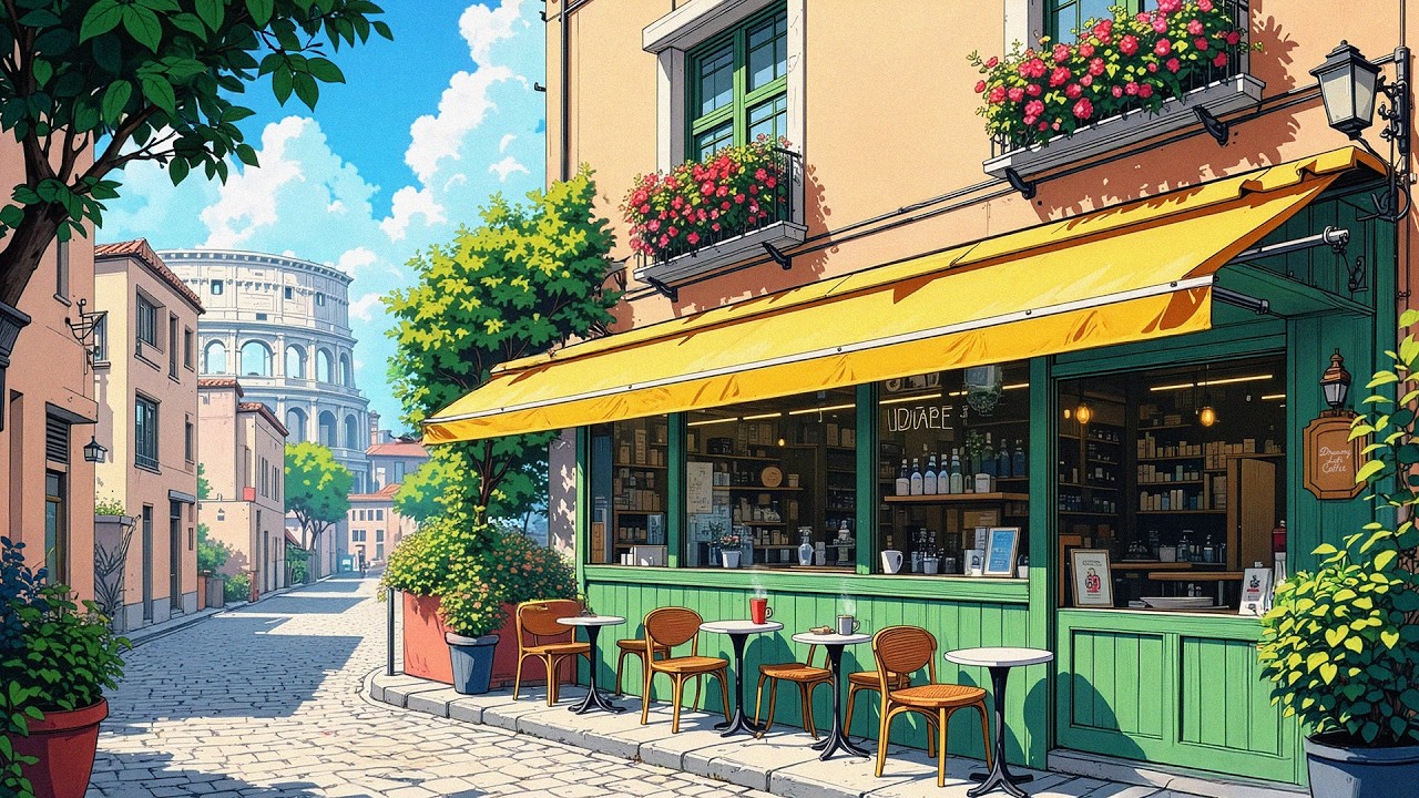 Aesthetic Morning Lofi ☀️ European Cafe Vibes | Lofi Deep Focus to study / relax [ Lofi Hip Hop ]
