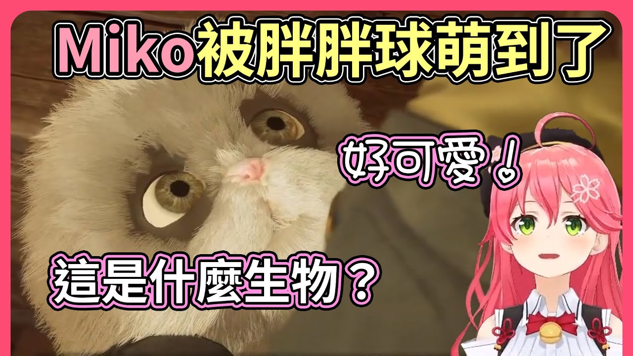 好可愛唷！Miko見到胖胖球馬上被萌融化了！但不小心用魔法打到牠了【hololive｜中文翻譯】