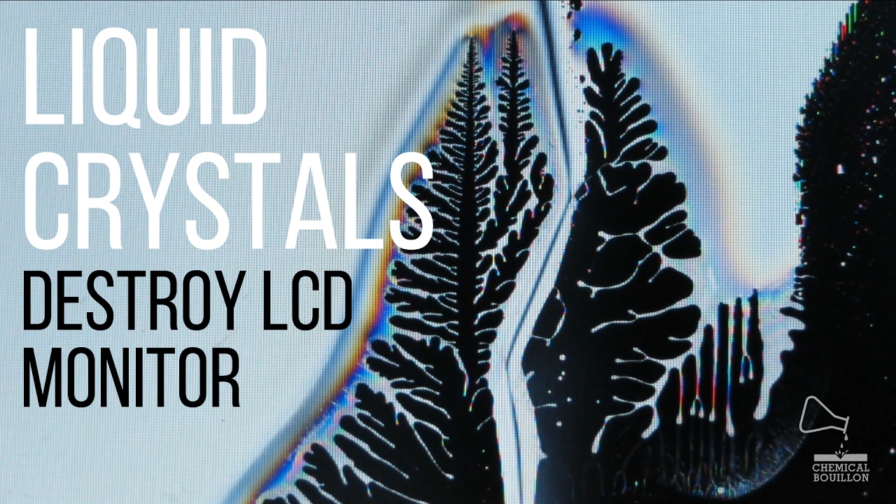 LIQUID CRYSTAL - EXPERIMENT Destroy LCD Monitor - PIXEL DENTRITES