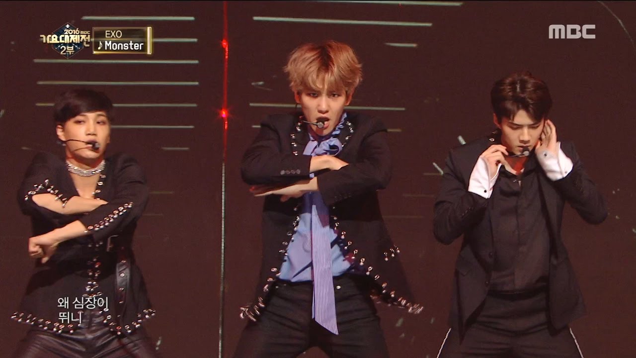 2016 MBC 가요대제전 - 대미를 장식하는 강렬한 특급 무대! EXO의 Louder + Monster 20161231