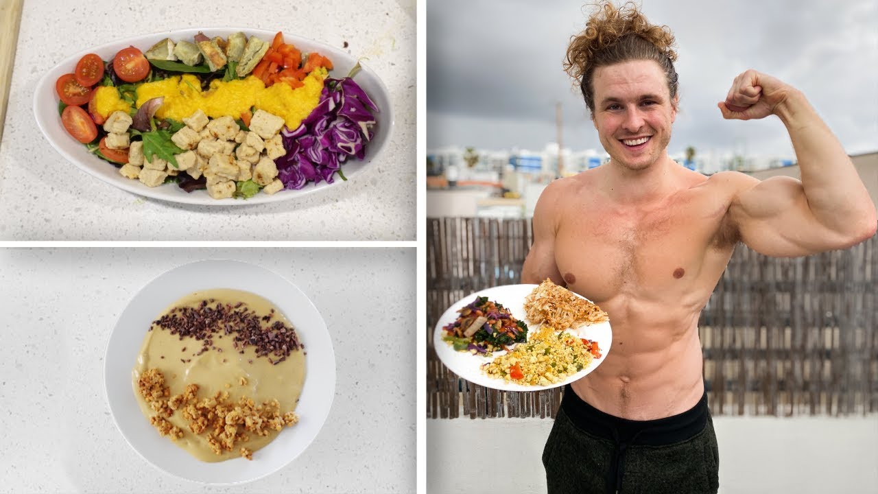 VEGAN FULL DAY OF EATING (HIGH PROTEIN) | ft. SimnettNutrition & Jon Venus