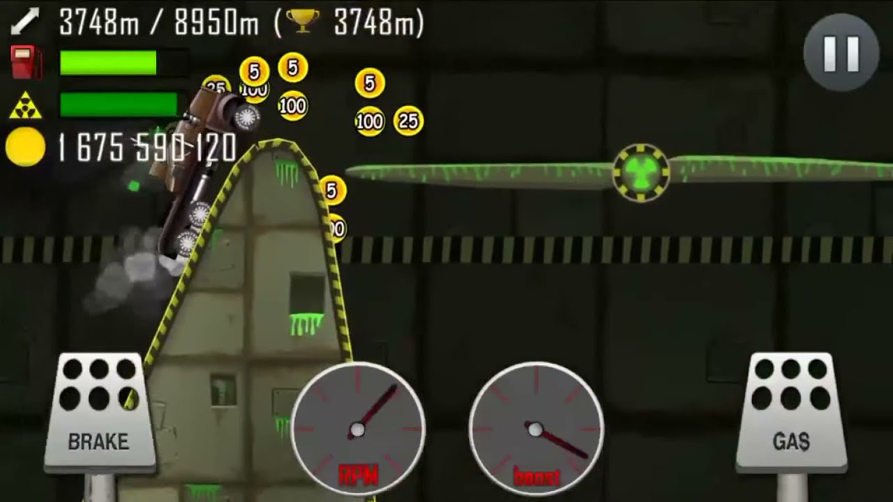 Hill Climb Racing - Nuclear Plant / Truck - how to take 3770