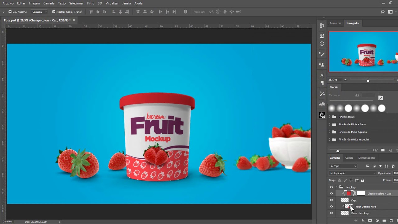 Ice Cream Cup Mockup