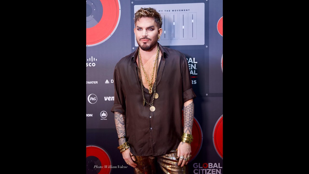 Adam Lambert at Global Citizen Festival 2025/arrival/red carpet/pics-clips on stage/backstage,Sep 27