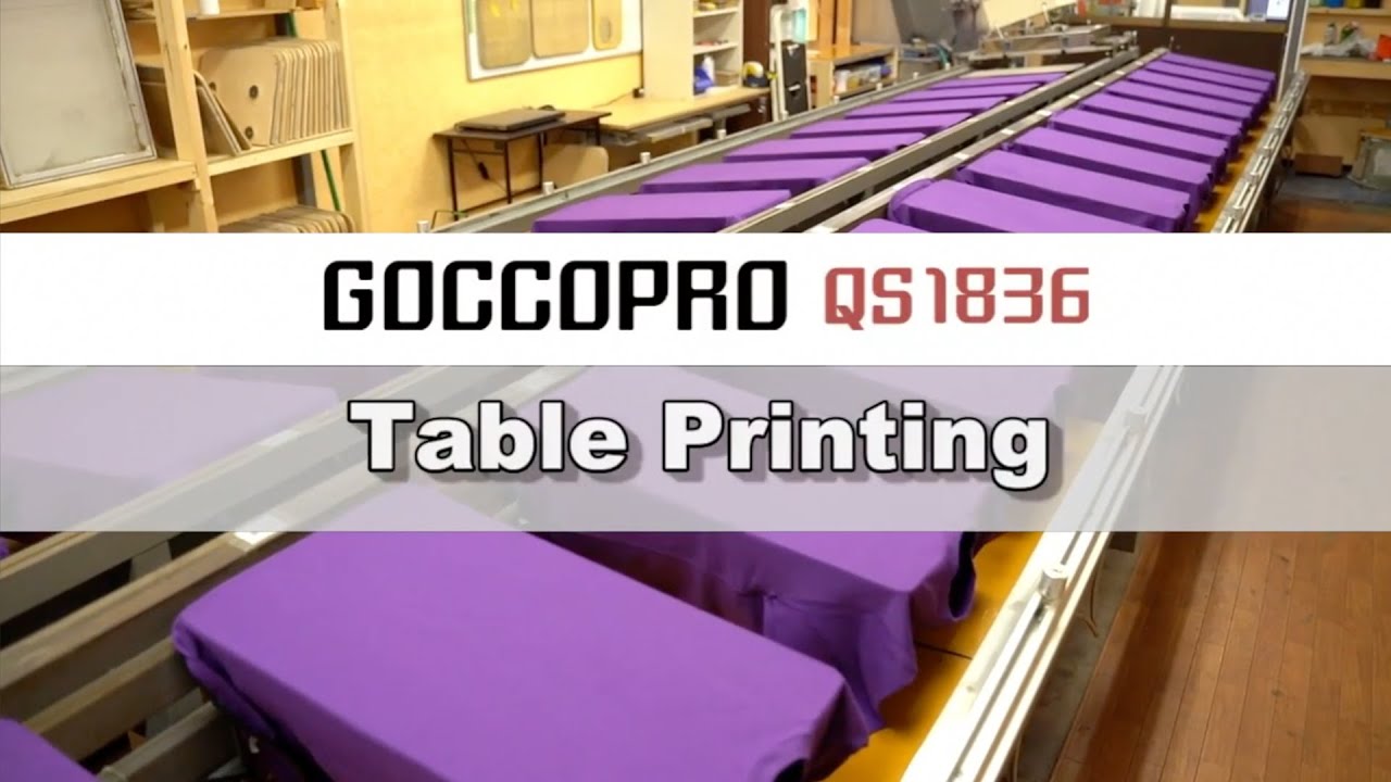 Easy On Line Table Full Color Screen Printing - Goccopro QS1836