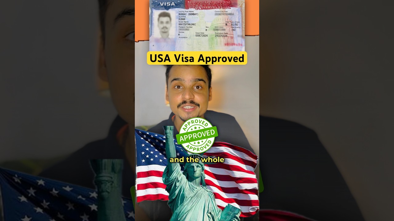 My USA Visa Approved for 10 Years | US Visa Interview Questions and Answers #shorts #news #USVisa