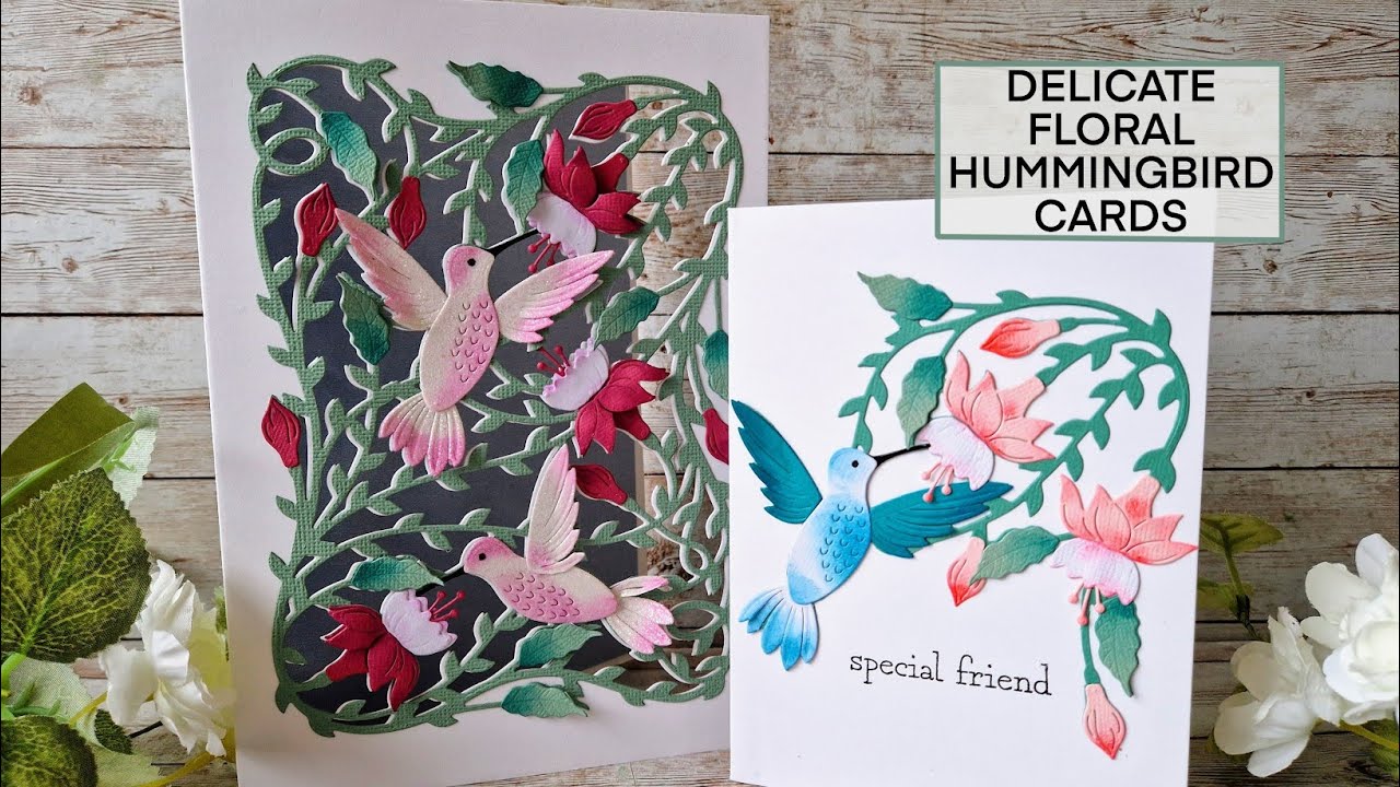 Delicate Floral Hummingbird (Bibi's Collection for Spellbinders)