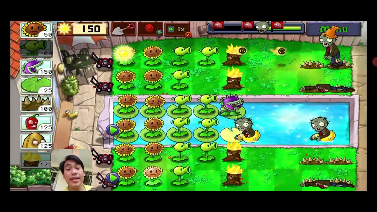 Tanaman Penyiksa dan Penghancur Kendaraan Zombies❗| Plants vs. Zombies Lv 9 Pool Mode | PVZ